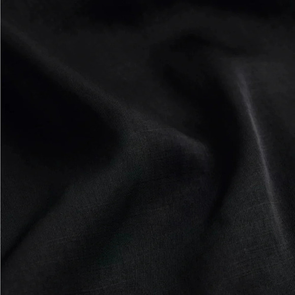 H&M Satin Ballon Sleeve Wrap-Front Dress | Black | Size S | Witchy, Whimsy Goth - Picture 5 of 7